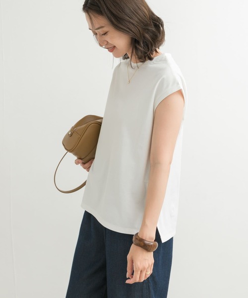 URBAN RESEARCH DOORS(アーバンリサーチドアーズ)の「『接触冷感/UVカット』ドライカノコフレンチプルオーバー(Tシャツ/カットソー・レディース・イエロー/ブラウン/オフホワイト/ライトブルー・MEDIUM)」の15枚目の写真