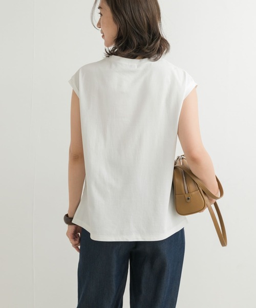 URBAN RESEARCH DOORS(アーバンリサーチドアーズ)の「『接触冷感/UVカット』ドライカノコフレンチプルオーバー(Tシャツ/カットソー・レディース・イエロー/ブラウン/オフホワイト/ライトブルー・MEDIUM)」の16枚目の写真