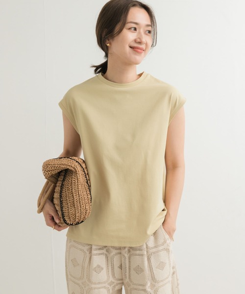 URBAN RESEARCH DOORS(アーバンリサーチドアーズ)の「『接触冷感/UVカット』ドライカノコフレンチプルオーバー(Tシャツ/カットソー・レディース・イエロー/ブラウン/オフホワイト/ライトブルー・MEDIUM)」の21枚目の写真