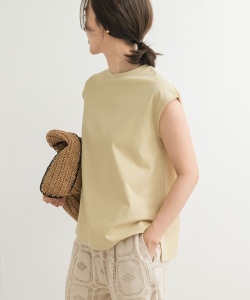 URBAN RESEARCH DOORS(アーバンリサーチドアーズ)の「『接触冷感/UVカット』ドライカノコフレンチプルオーバー(Tシャツ/カットソー・レディース・イエロー/ブラウン/オフホワイト/ライトブルー・MEDIUM)」の22枚目の写真