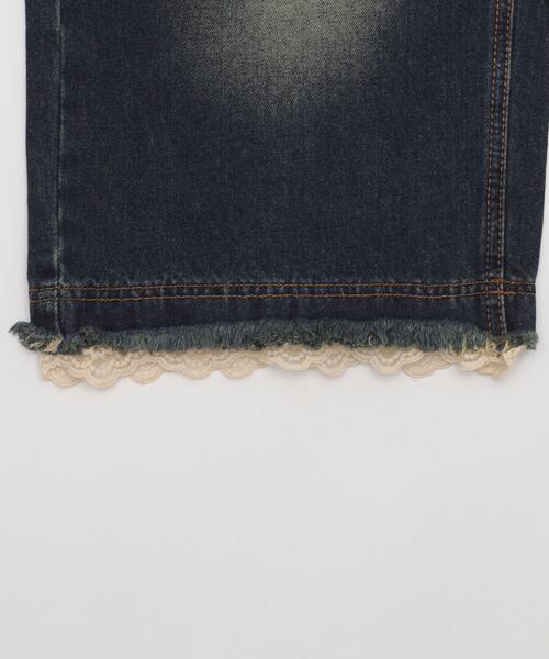 dispark（ディスパーク）の「DISPARK/ウォッシュドレースデニムハーフパンツ（デニムパンツ・レディース・インディゴブルー・MEDIUM/SMALL）」の2枚目の写真
