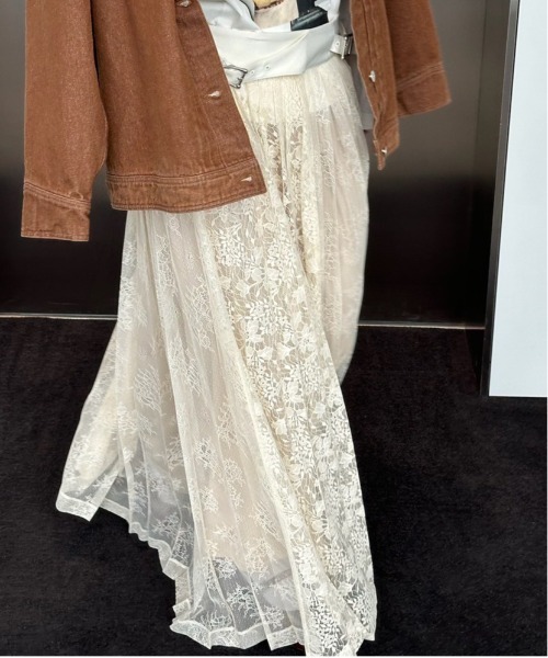 アメリヴィンテージ　LAYERED LACE PLEATS SKIRT LAYERED LACE PLEATS SKIRT