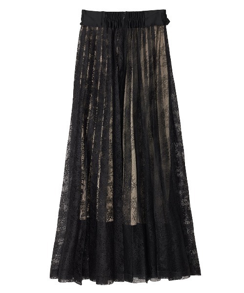 アメリヴィンテージ　LAYERED LACE PLEATS SKIRT LAYERED LACE PLEATS SKIRT（スカート）｜Ameri（アメリ）の