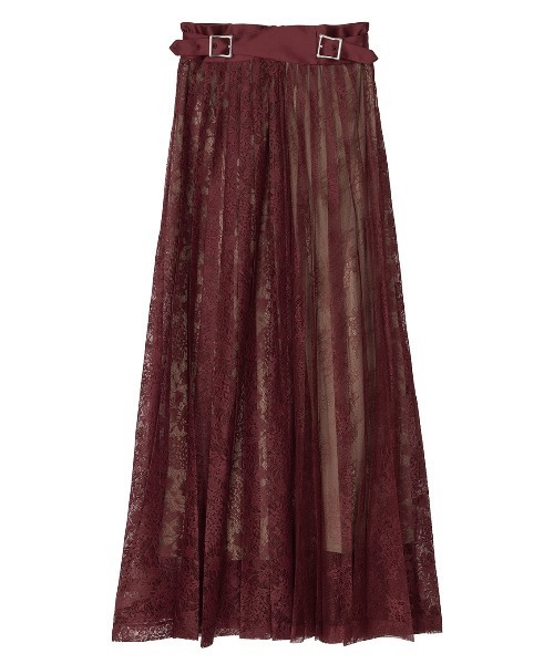 LAYERED LACE PLEATS SKIRT（スカート）｜Ameri（アメリ）の