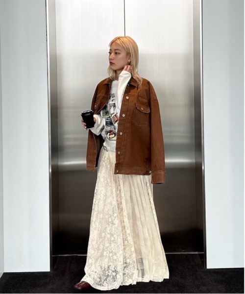 スカート AmeriVINTAGE PLEATS LAYERED PLEATS SKIRT LAYERED LACE PLEATS SKIRT（スカート）｜Ameri（アメリ）の