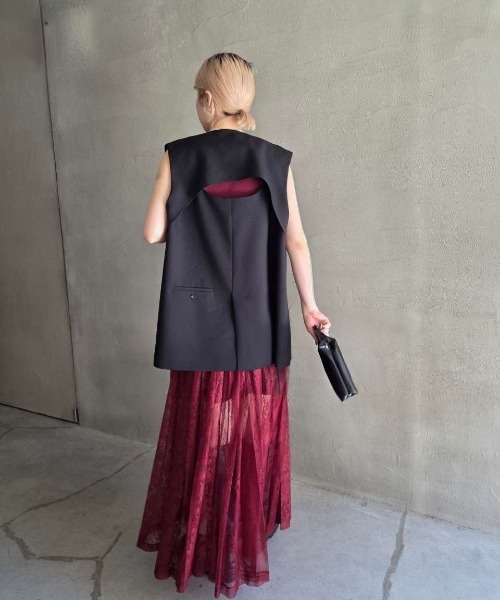 アメリヴィンテージ　LAYERED LACE PLEATS SKIRT LAYERED LACE PLEATS SKIRT（スカート）｜Ameri（アメリ）の