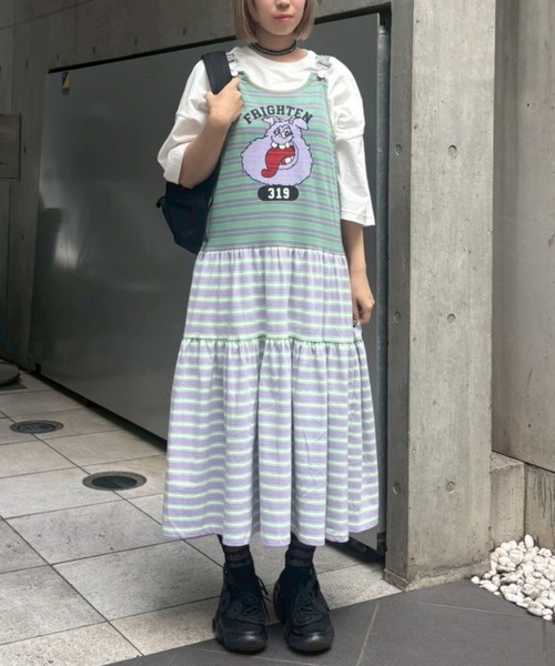 Candy Stripper（キャンディストリッパー）の「FRIGHTEN TANK ワンピース（ワンピース・レディース・グリーン/オレンジ/パープル・FREE）」の2枚目の写真