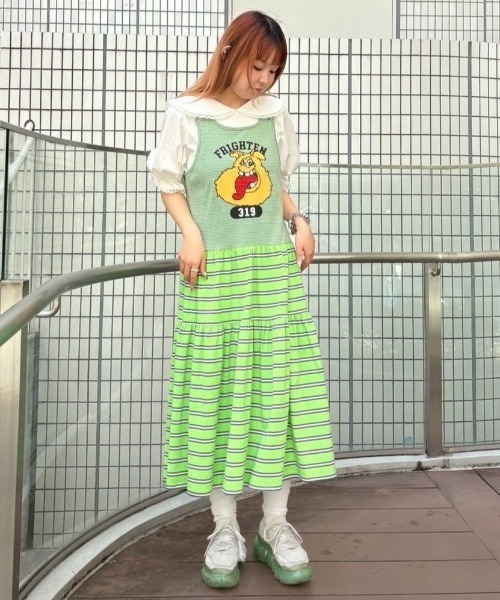 Candy Stripper（キャンディストリッパー）の「FRIGHTEN TANK ワンピース（ワンピース・レディース・グリーン/オレンジ/パープル・FREE）」の18枚目の写真
