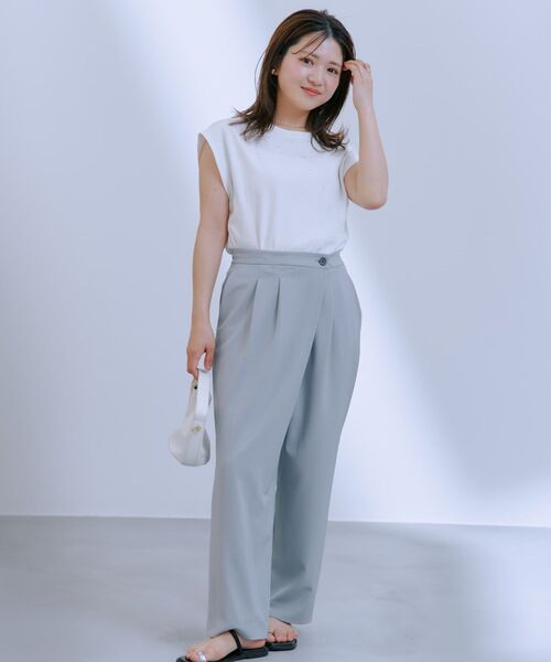 COHINA(コヒナ)の「【速乾】アシメタックアジャストテーパードパンツ 【低身長・小柄女性】(その他パンツ・レディース・ブルー/ネイビー/ホワイト・XS-Short/S-Short/XS-Regular/S-Regular)」の20枚目の写真