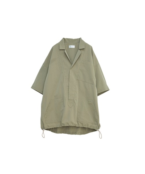 Nora Lily(ノラリリー)の「【Nora Lily】Drawcord Cubist S/S Pullover(シャツ/ブラウス・メンズ・ダークグレー/カーキ/アイボリー/パープル・FREE)」の12枚目の写真