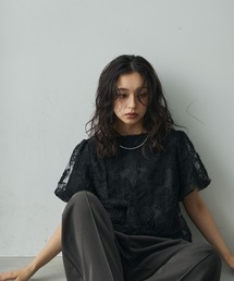 Lunea（ルネア）の「フラワーチュールレーストップス（シャツ/ブラウス・レディース）」