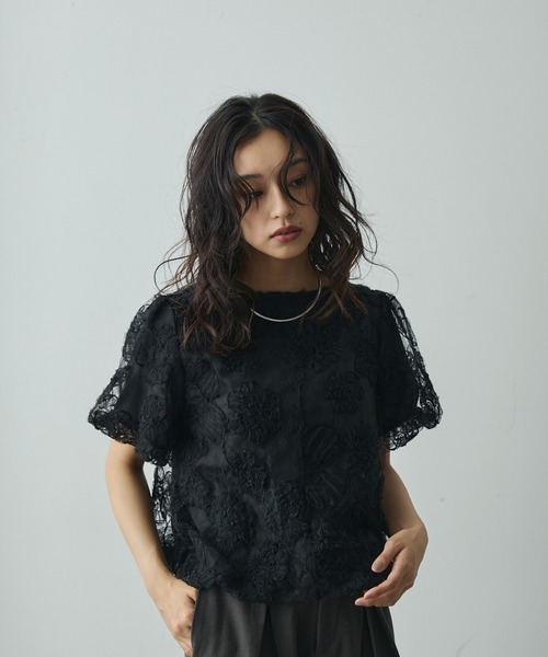 フラワーチュールレーストップス（シャツ/ブラウス）｜Lunea（ルネア