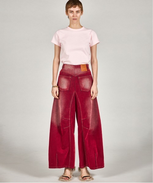 パンツ PRANKPROJECT Flocky Denim Pants RED 36 Pre-Order】フロッキーデニムパンツ / Flocky Denim Pants（デニム