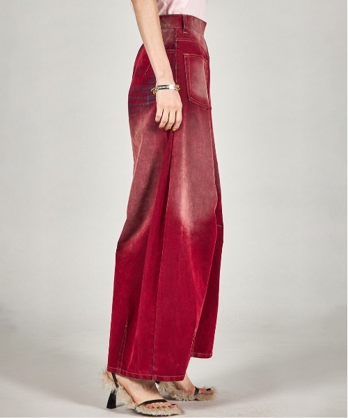 パンツ PRANKPROJECT Flocky Denim Pants RED 36 PRANKPROJECT Flocky Denim Pants RED 38