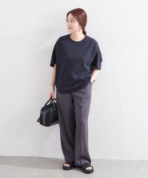 JOURNAL STANDARD（ジャーナルスタンダード）の「《追加3》【接触冷感】クールタッチ ORIGAMI Sleeveプルオーバー（Tシャツ/カットソー・レディース・ブラウン/ホワイト/ブラック・FREE）」の5枚目の写真
