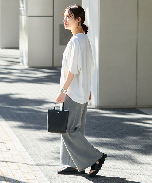 JOURNAL STANDARD（ジャーナルスタンダード）の「《追加3》【接触冷感】クールタッチ ORIGAMI Sleeveプルオーバー（Tシャツ/カットソー・レディース・ブラウン/ホワイト/ブラック・FREE）」の6枚目の写真