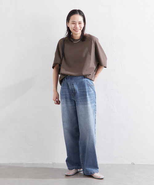 JOURNAL STANDARD（ジャーナルスタンダード）の「《追加3》【接触冷感】クールタッチ ORIGAMI Sleeveプルオーバー（Tシャツ/カットソー・レディース・ブラウン/ホワイト/ブラック・FREE）」の7枚目の写真