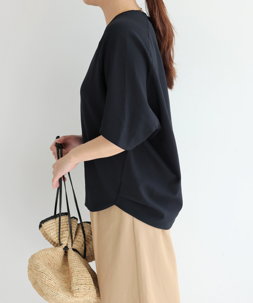 JOURNAL STANDARD（ジャーナルスタンダード）の「《追加3》【接触冷感】クールタッチ ORIGAMI Sleeveプルオーバー（Tシャツ/カットソー・レディース・ブラウン/ホワイト/ブラック・FREE）」の9枚目の写真