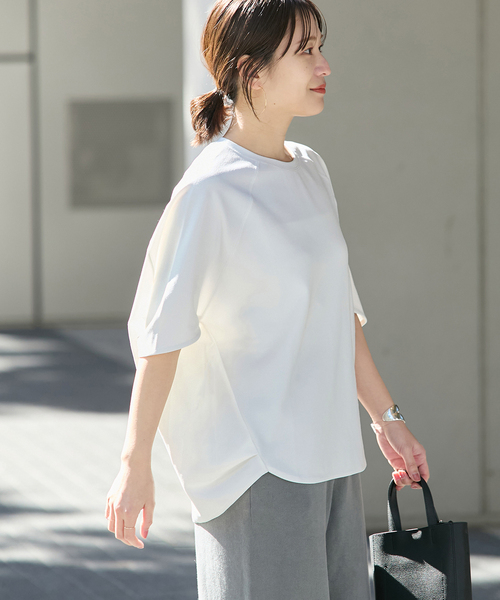 JOURNAL STANDARD（ジャーナルスタンダード）の「《追加3》【接触冷感】クールタッチ ORIGAMI Sleeveプルオーバー（Tシャツ/カットソー・レディース・ブラウン/ホワイト/ブラック・FREE）」の18枚目の写真