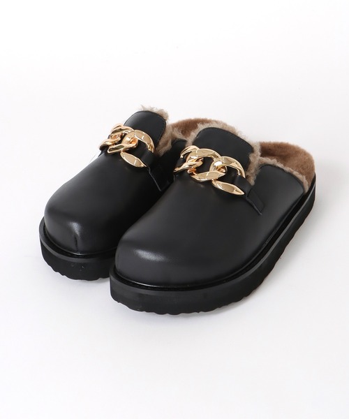 MOHI(モヒ)の「【MOHI/モヒ】チェーンファーサボ(スリッポン・レディース・ブラウン・39/37)」の4枚目の写真