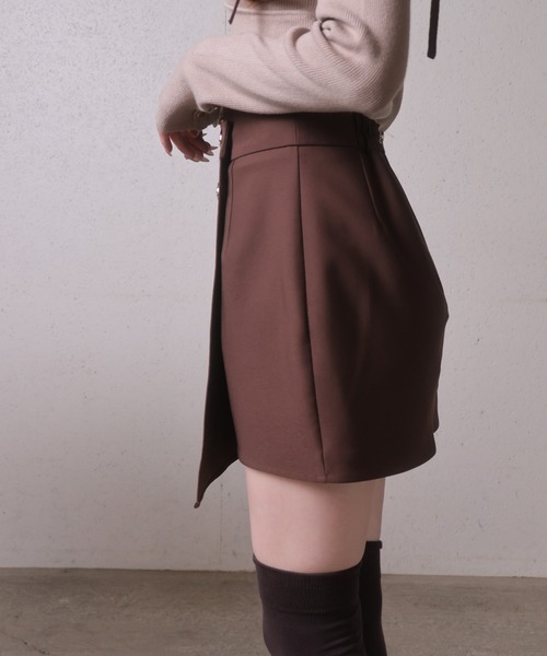 LIPSERVICE(リップサービス)の「アシメボタンラップショ-トパンツ(その他パンツ・レディース・ブラウン/ブラック/アイボリー・M/S)」の14枚目の写真