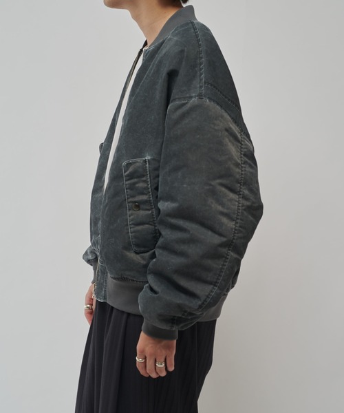 Lui's（ルイス）の「FADED リバーシブルMA-1（MA-1・レディース・グレー・XS/M/S）」の3枚目の写真