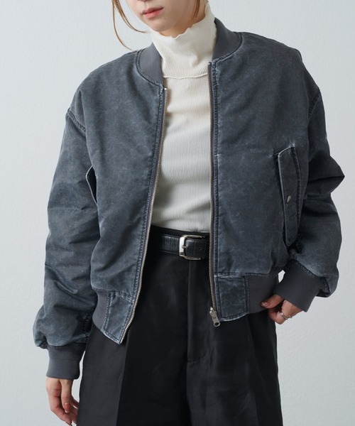 Lui's（ルイス）の「FADED リバーシブルMA-1（MA-1・レディース・グレー・XS/M/S）」の14枚目の写真