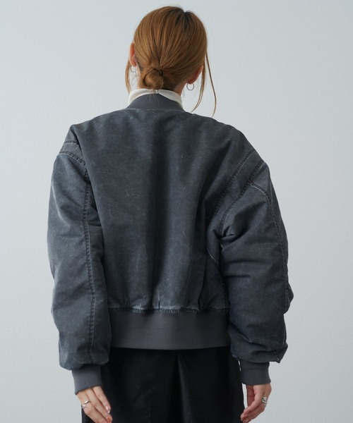 Lui's（ルイス）の「FADED リバーシブルMA-1（MA-1・レディース・グレー・XS/M/S）」の15枚目の写真