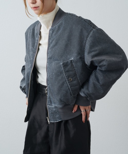 Lui's（ルイス）の「FADED リバーシブルMA-1（MA-1・レディース・グレー・XS/M/S）」の16枚目の写真