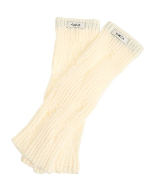 jouetie（ジュエティ）の「ダメージレッグウォーマー（レッグウォーマー・レディース・ブラック/アイボリー・FREE）」の13枚目の写真