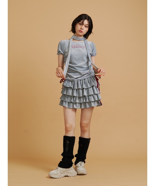 jouetie（ジュエティ）の「ダメージレッグウォーマー（レッグウォーマー・レディース・ブラック/アイボリー・FREE）」の3枚目の写真