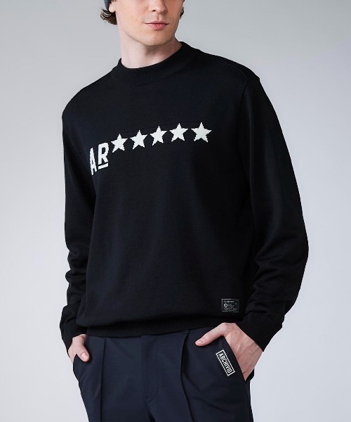 archivio(アルチビオ)の「<MENS>【メンズ】ウール混星ロゴニット(ニット/セーター・メンズ・ブラック/ブルー/ホワイト・L/M)」の1枚目の写真
