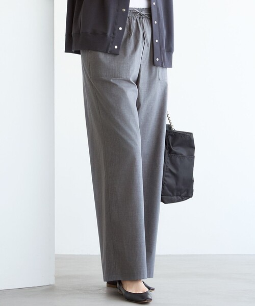 セール】【SLOW/一部店舗限定】ライトタンブラータフタ ワイド パンツ