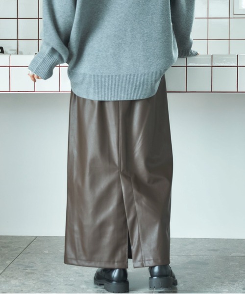 セール】ストレッチレザータイトスカート（スカート）｜DOUX ARCHIVES