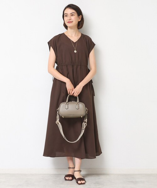 Dessin（デッサン）の「【2WAY】テープショルダースクエアBAG（ショルダーバッグ・レディース・ブラウン系/ブラック・00）」の9枚目の写真