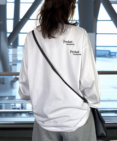 セール】背中も映える レトロ ハート 刺繍 ヘビーウェイト ロンT 韓国