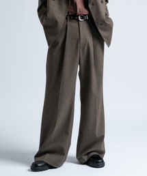 Casper John(LXp[W)Wool mix semi baggy slacks/E[~bNXZ~oM[XbNX(XbNX)