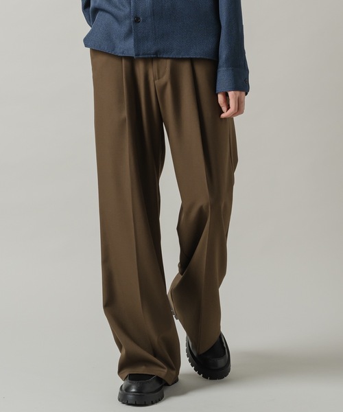 CASPER JOHN（キャスパージョン）の「Wool mix semi baggy slacks/ウールミックスセミバギースラックス（スラックス・メンズ・ブラウン/グレイッシュブルー/グレー/ブラック/モカ/ベージュ・LARGE/MEDIUM/SMALL/X-SMALL）」の4枚目の写真