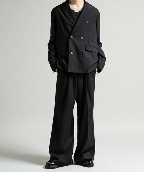 CASPER JOHN（キャスパージョン）の「Wool mix semi baggy slacks