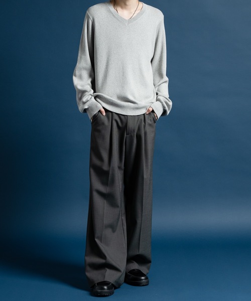 CASPER JOHN（キャスパージョン）の「Wool mix semi baggy slacks