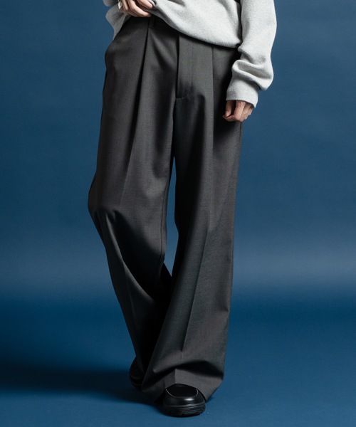 CASPER JOHN（キャスパージョン）の「Wool mix semi baggy slacks