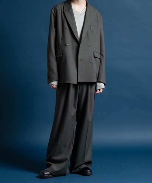 CASPER JOHN（キャスパージョン）の「Wool mix semi baggy slacks/ウールミックスセミバギースラックス（スラックス・メンズ・ブラウン/グレイッシュブルー/グレー/ブラック/モカ/ベージュ・LARGE/MEDIUM/SMALL/X-SMALL）」の12枚目の写真