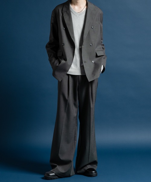 CASPER JOHN（キャスパージョン）の「Wool mix semi baggy slacks/ウールミックスセミバギースラックス（スラックス・メンズ・ブラウン/グレイッシュブルー/グレー/ブラック/モカ/ベージュ・LARGE/MEDIUM/SMALL/X-SMALL）」の13枚目の写真