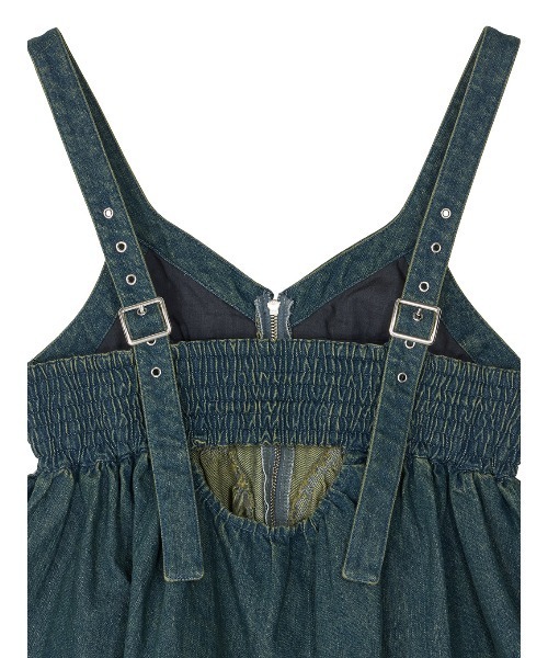 GRUNGE DENIM PEPLUM BUSTIER（キャミソール）｜Ameri（アメリ