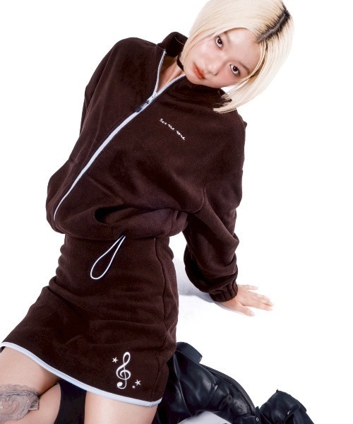 Fleece zip blouson/フリースジップバイカラーブルゾン（ブルゾン