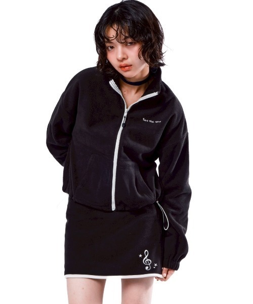 Fleece zip blouson/フリースジップバイカラーブルゾン（ブルゾン