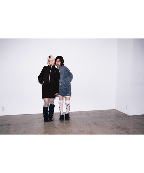 Smyeon(スミョン)の「Fleece zip blouson/フリースジップバイカラーブルゾン(ブルゾン・レディース・グレー/ブラウン/ブラック・FREE)」の9枚目の写真