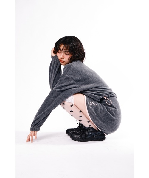 Smyeon(スミョン)の「Fleece zip blouson/フリースジップバイカラーブルゾン(ブルゾン・レディース・グレー/ブラウン/ブラック・FREE)」の13枚目の写真