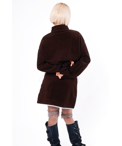 Smyeon(スミョン)の「Fleece zip blouson/フリースジップバイカラーブルゾン(ブルゾン・レディース・グレー/ブラウン/ブラック・FREE)」の21枚目の写真