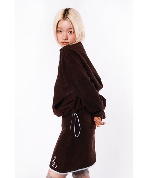 Smyeon(スミョン)の「Fleece zip blouson/フリースジップバイカラーブルゾン(ブルゾン・レディース・グレー/ブラウン/ブラック・FREE)」の22枚目の写真